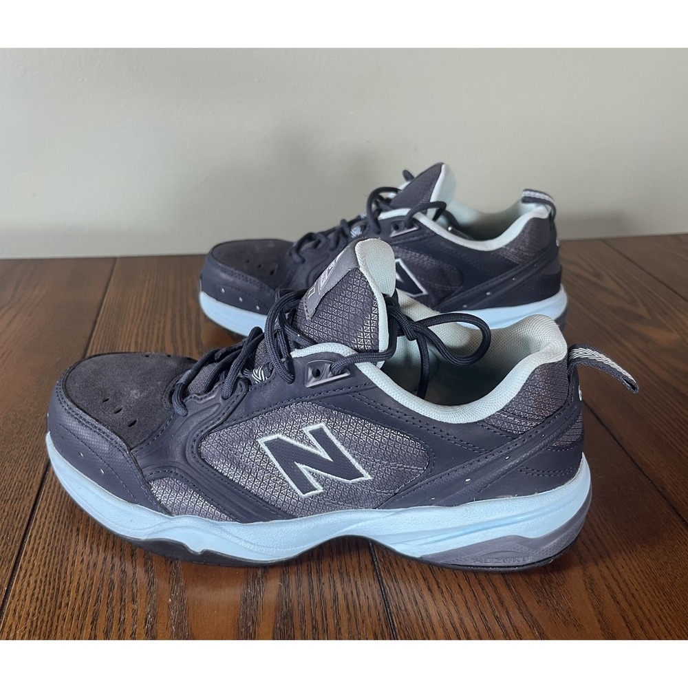 New Balance Women Shoes 7 Blue Sneaker Athletic Tie WID627GL Steel Toe